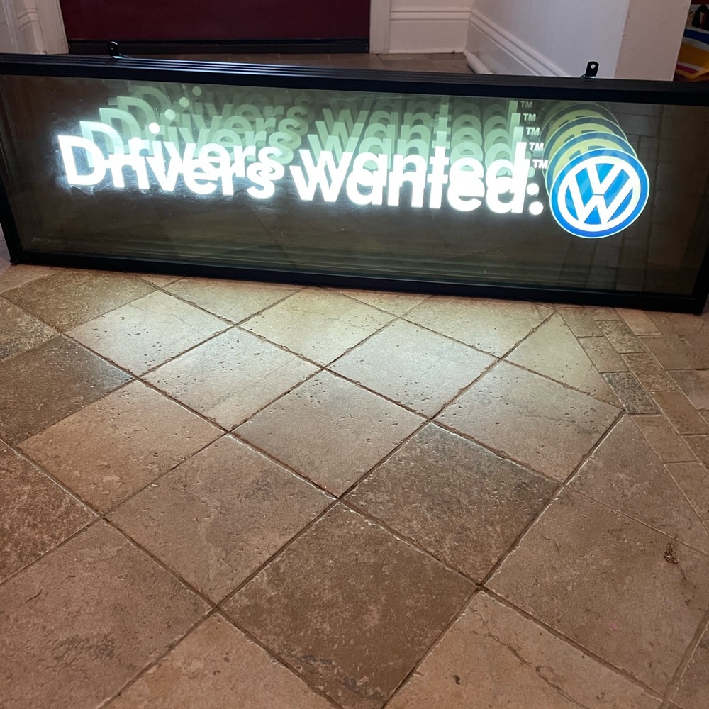 Authorized Volkswagen 3 D Neon Lighted Hanging Sign